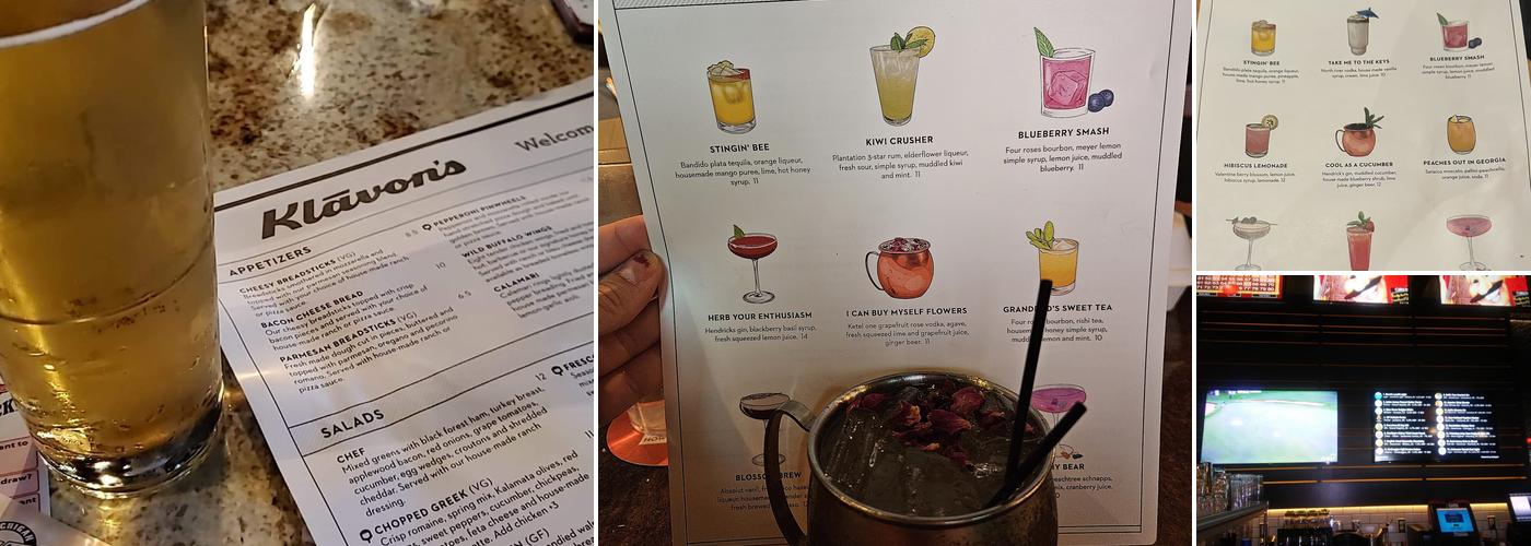 Klavon's Pizzeria & Pub Menu