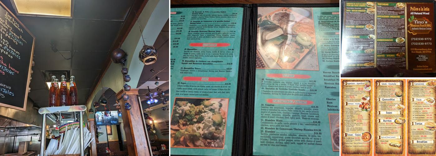 Tino’s Mexican kitchen Menu
