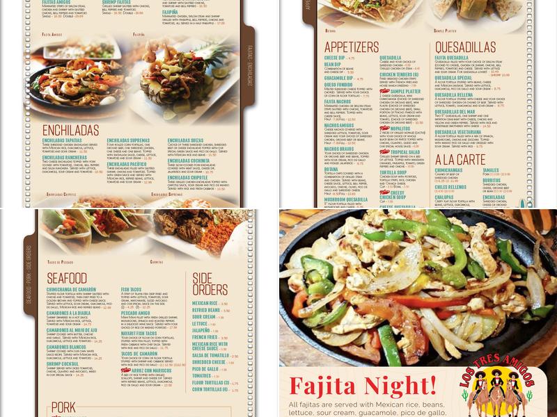 Los Tres Amigos Michigan Center Menu