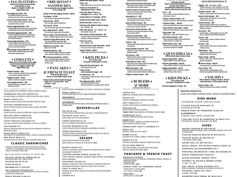 Klotz's Kitchen Menu