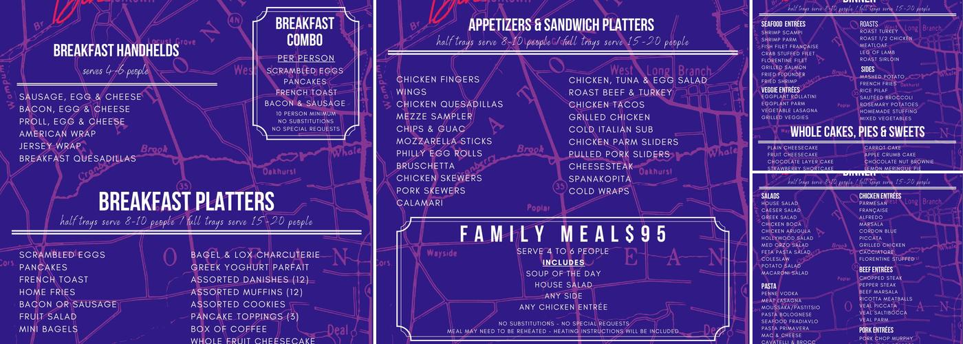 Blue Swan Diner Menu