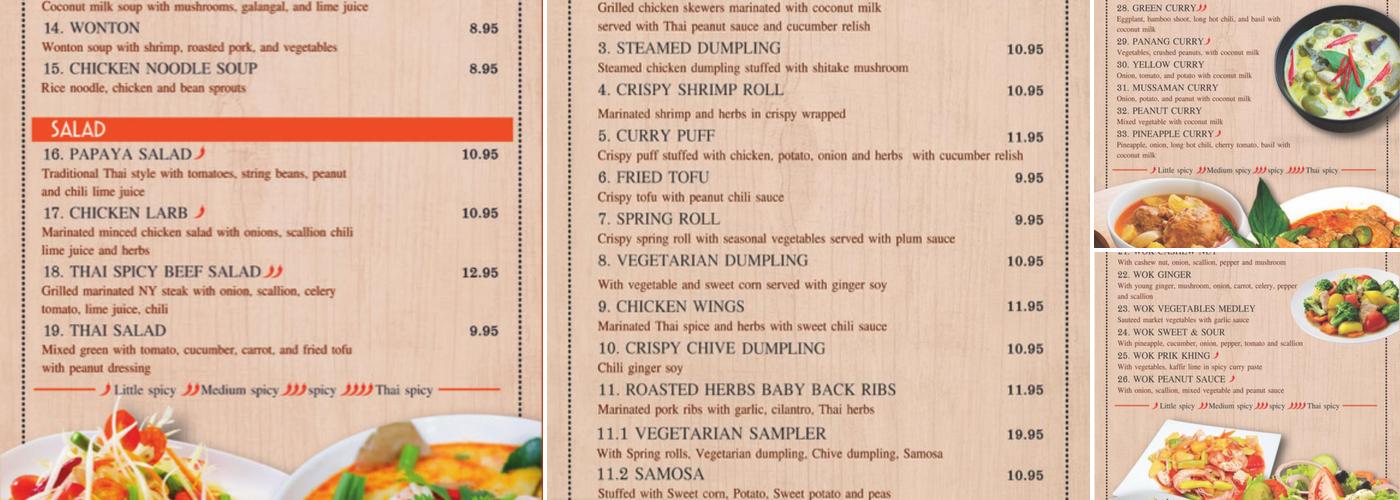 Herbs Thai Kitchen Menu