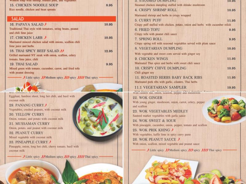 Herbs Thai Kitchen Menu