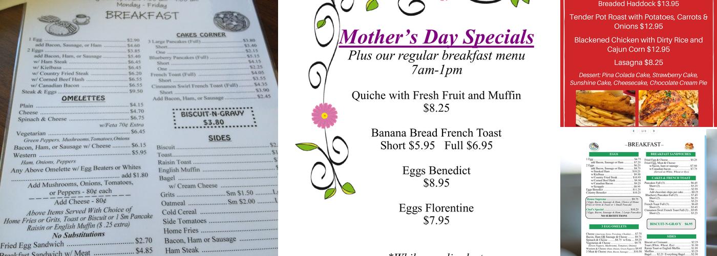 Cozy Corner Cafe Menu