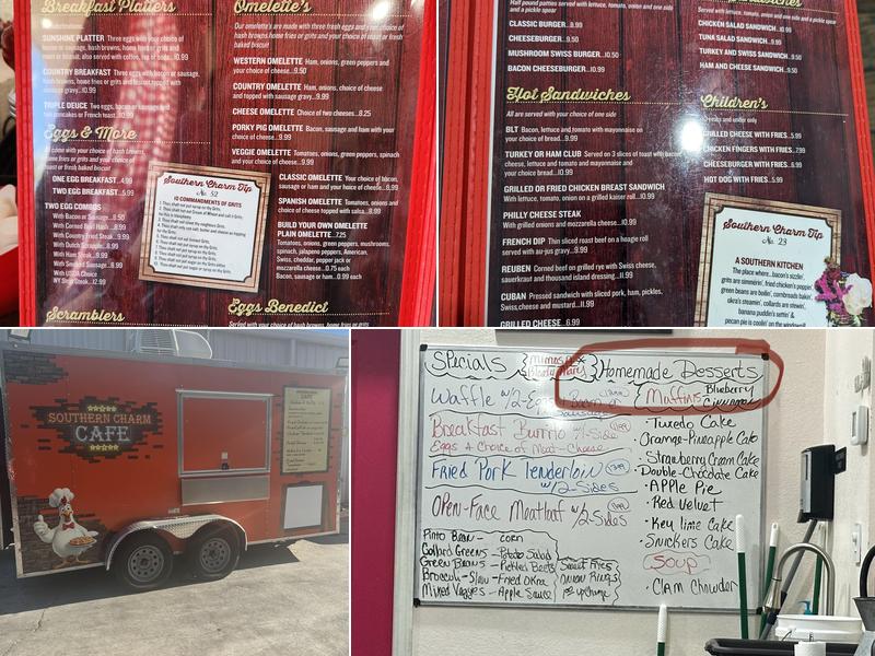 Southern Charm Cafe Menu