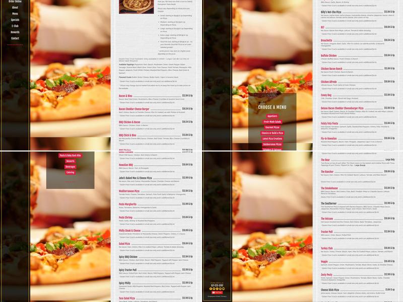Dukes Pizza Plus Menu