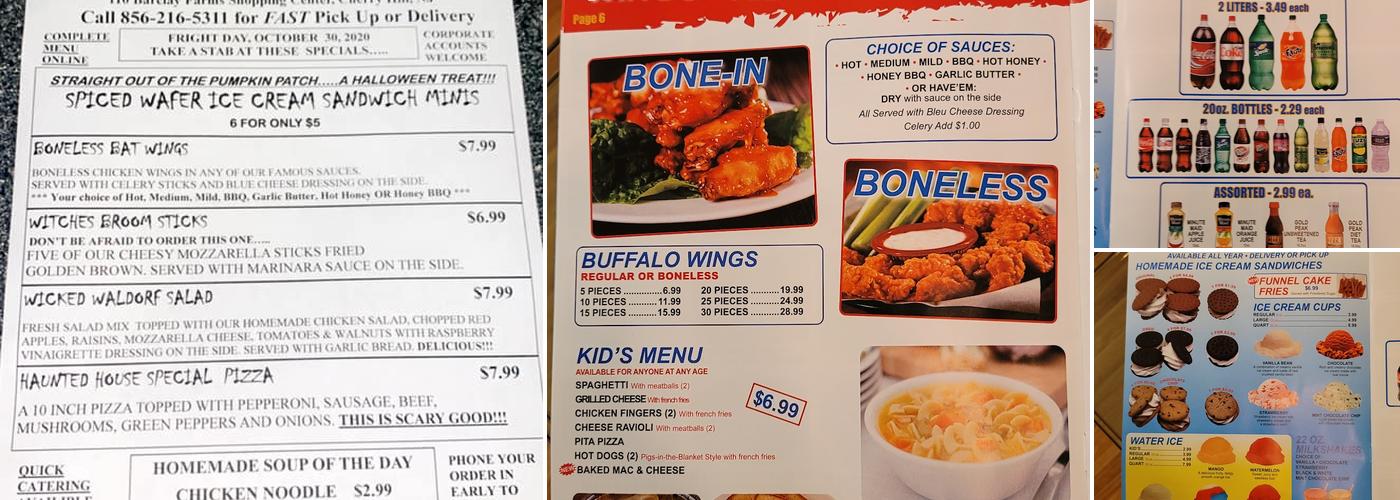 Cherry Hill Pizza Menu