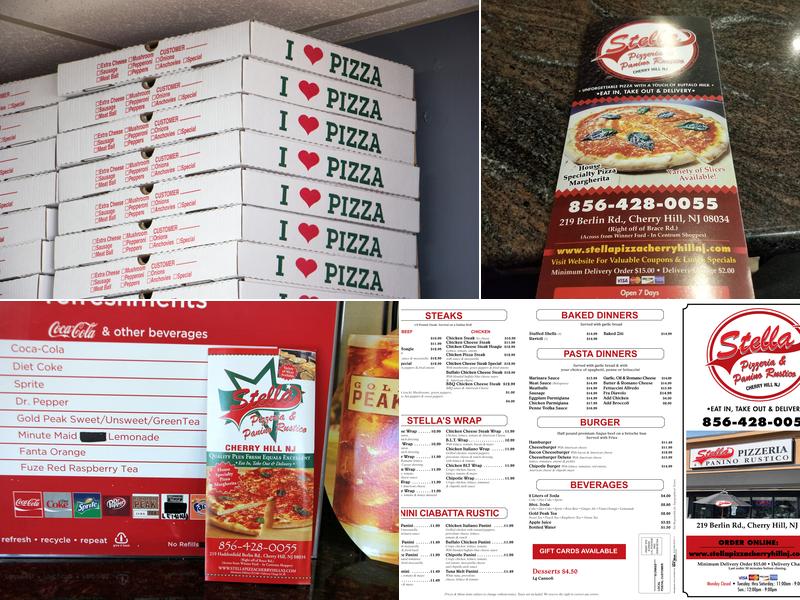 Stella Pizza Menu