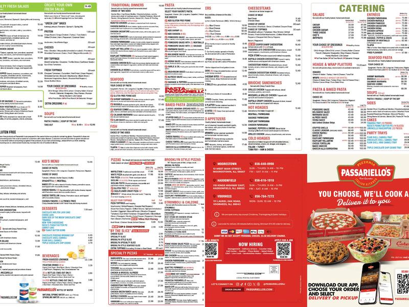 Passariello’s Haddonfield - Pizzeria & Italian Kitchen Menu