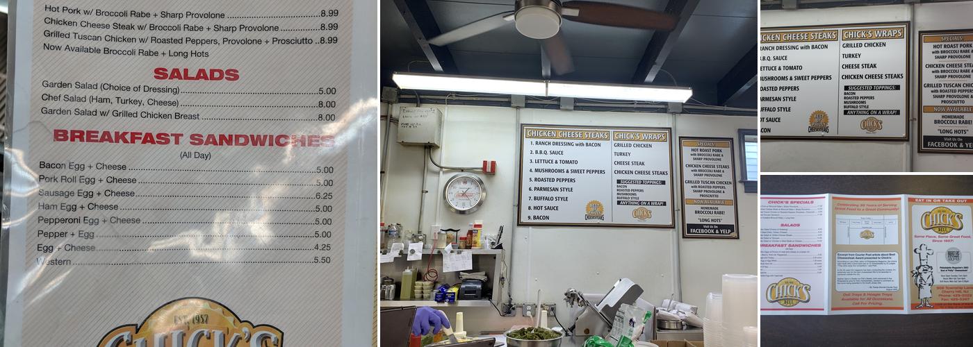 Chick's Deli Menu