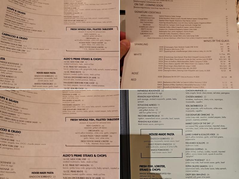 Caffe Aldo Lamberti Menu