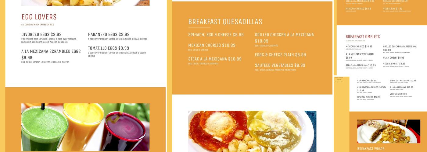 Franco's Taqueria Menu