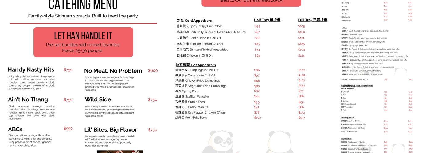 Han Dynasty Menu