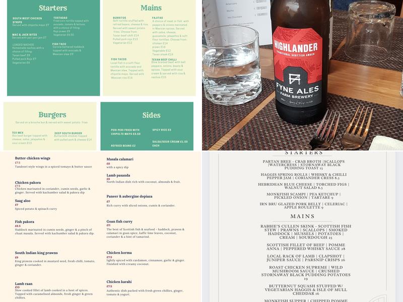 Tide & Thyme Menu