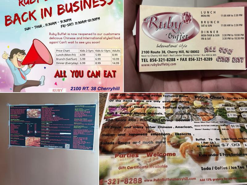 Ruby Buffet Menu