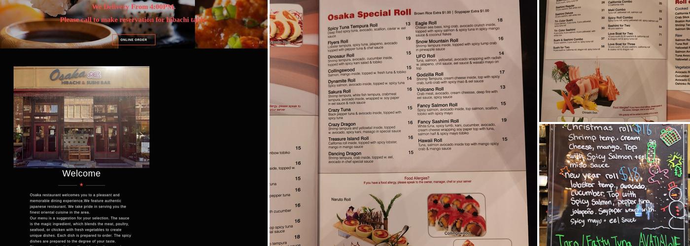 Osaka Menu