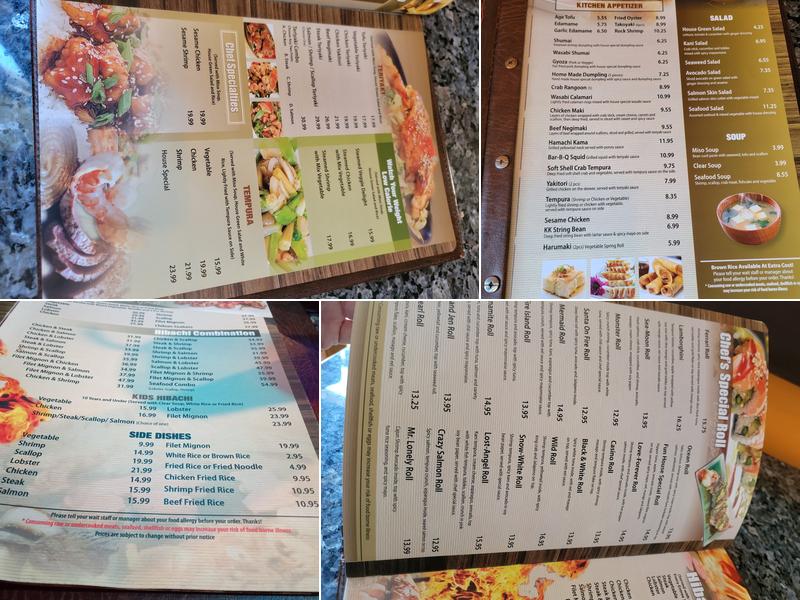 Kabuki Japanese Cuisine Menu