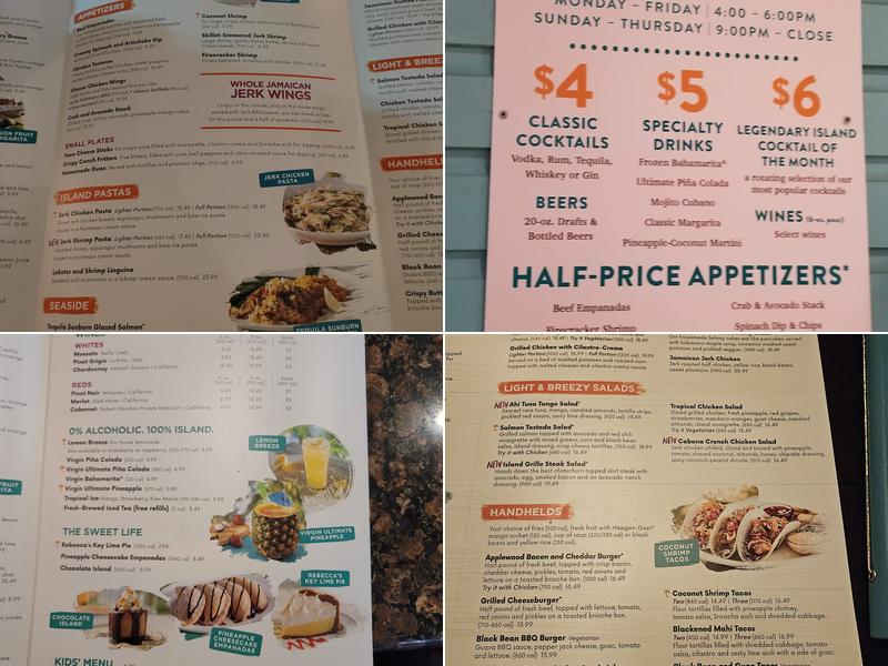 Bahama Breeze Menu