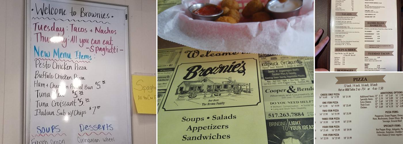 Brownie's House of Pizza Menu