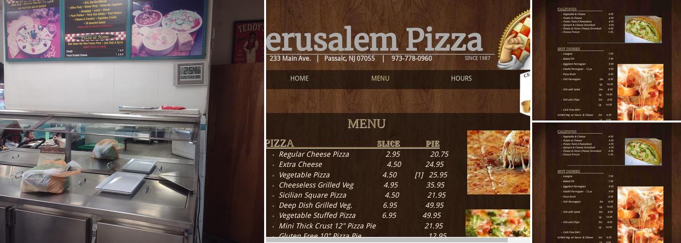 Jerusalem Pizza Falafel Menu