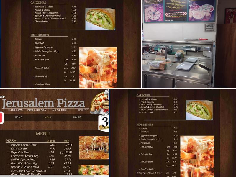 Jerusalem Pizza Falafel Menu
