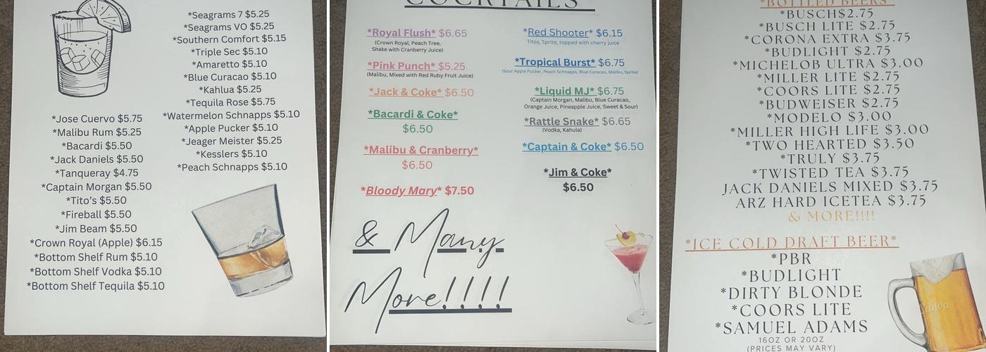 D&S Lounge Menu