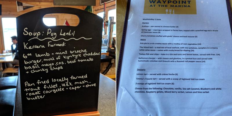 Waypoint Restaurant Menu
