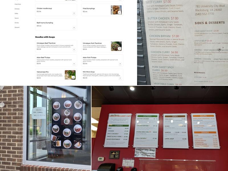 Himalayan Curry Cafe Menu