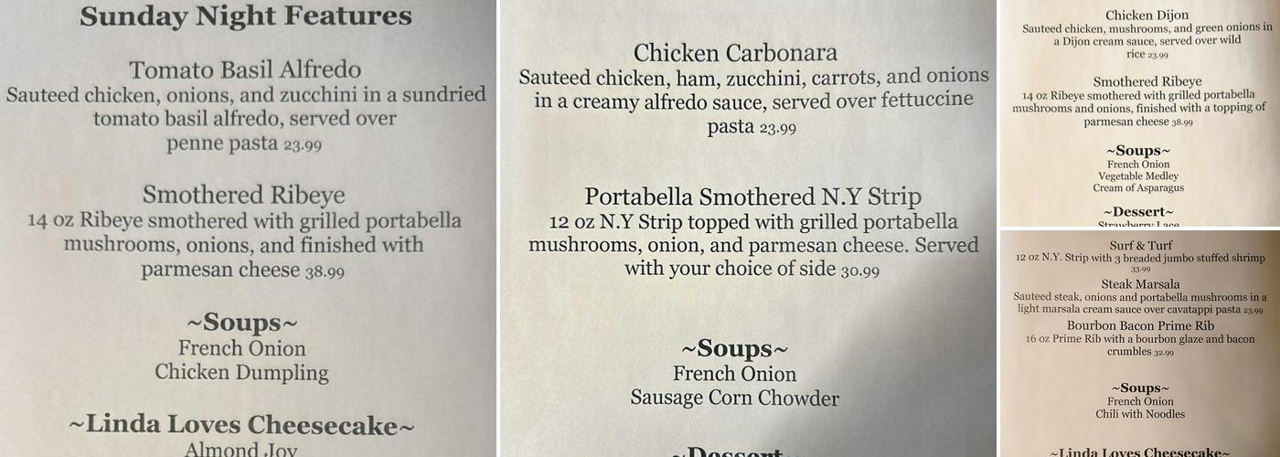 Harborside Menu