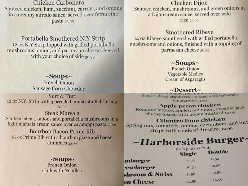 Harborside Menu