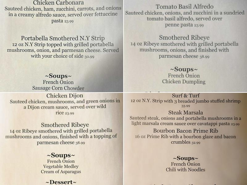 Harborside Menu