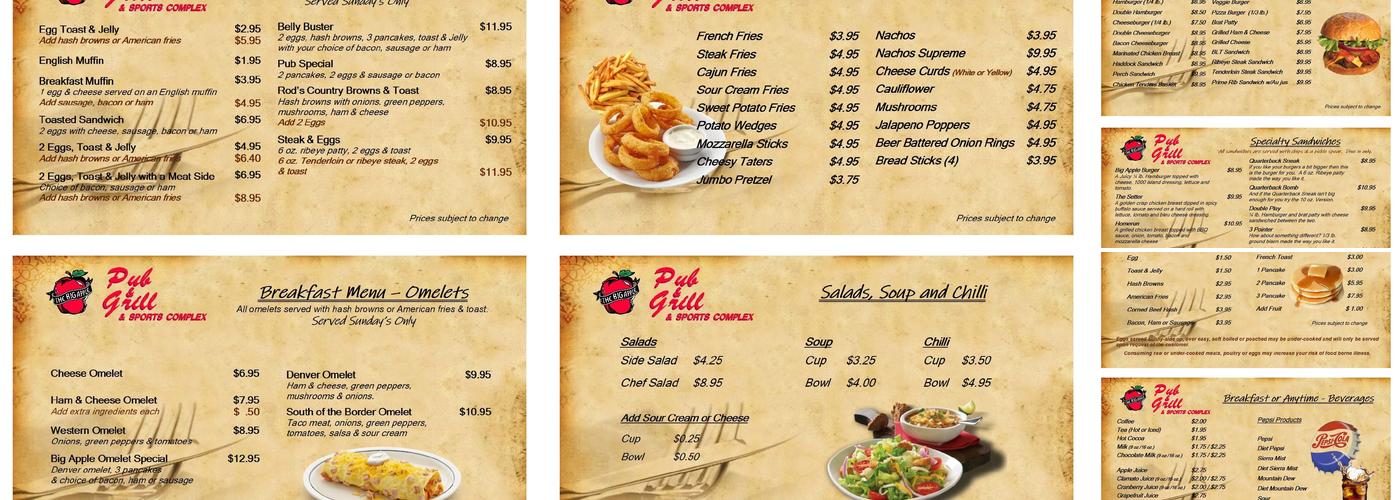 Big Apple Pub & Grill Menu