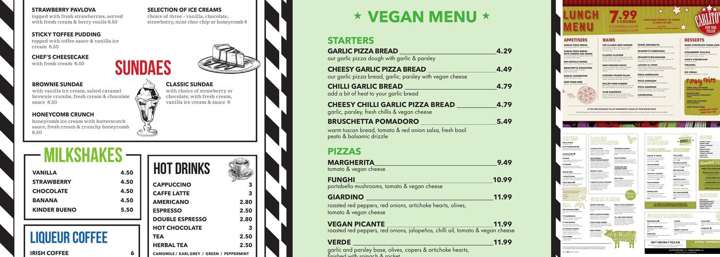 Carlito's Italian American Grill Menu