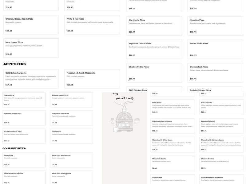 Pomodoro Rosso Italian Grill & Pizzeria Menu