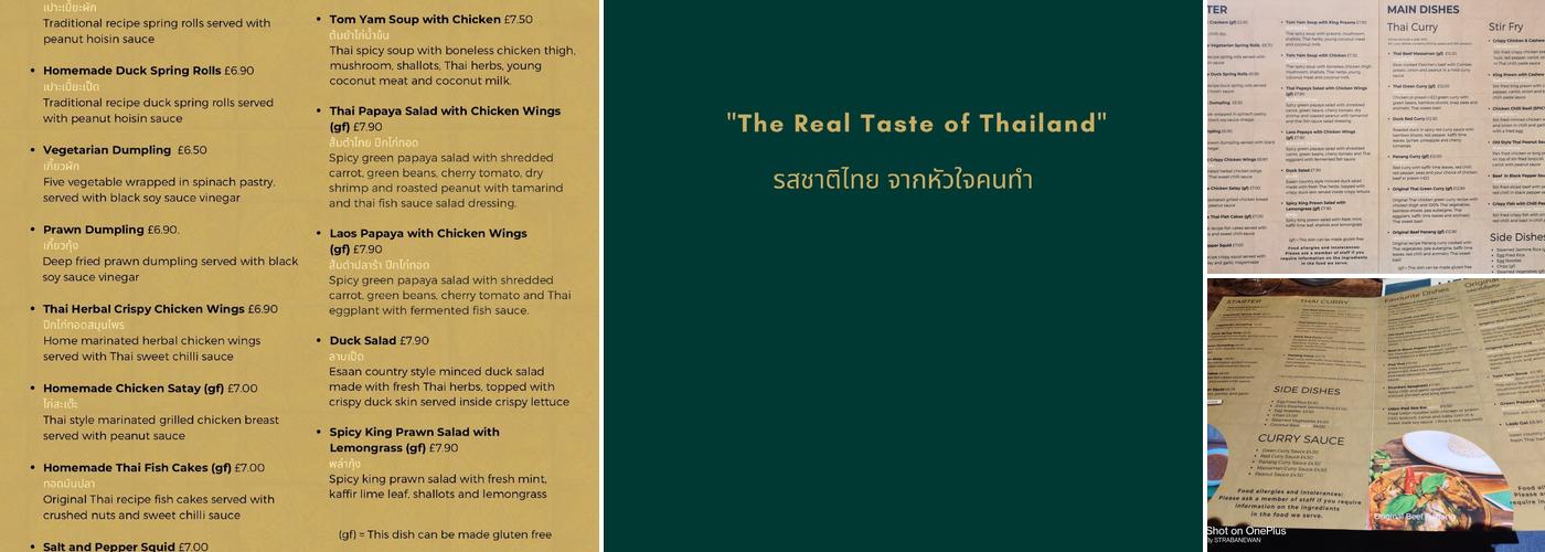 Little Thai Cafe and Bistro Menu