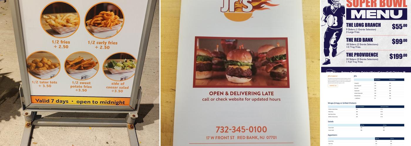 Jr's West End Menu