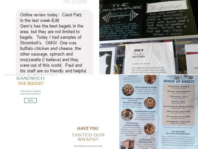 Gems House of Bagels (Middletown) Menu