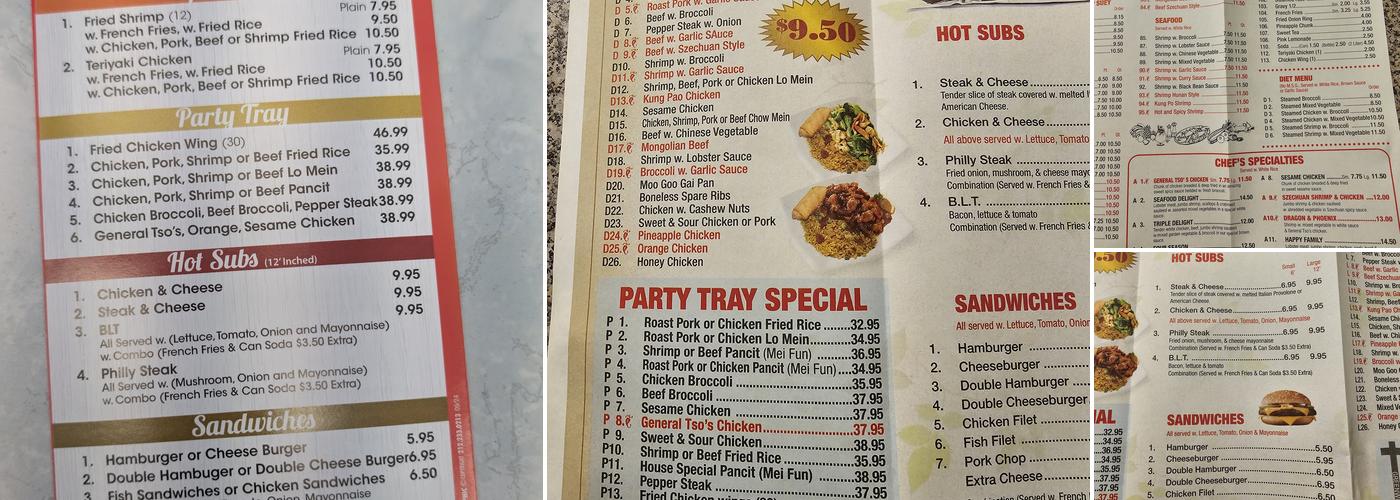 Eddys Express Restaurant Menu