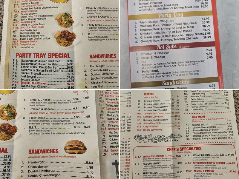 Eddys Express Restaurant Menu