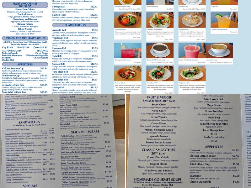 Ocean Cafe Menu