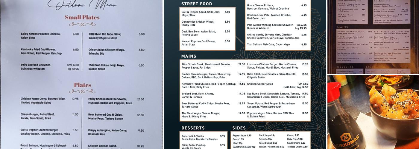 Olderfleet Bar & Lounge Menu