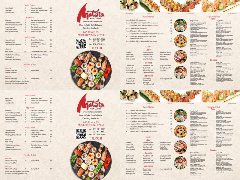 Matata Asian Cuisine Menu