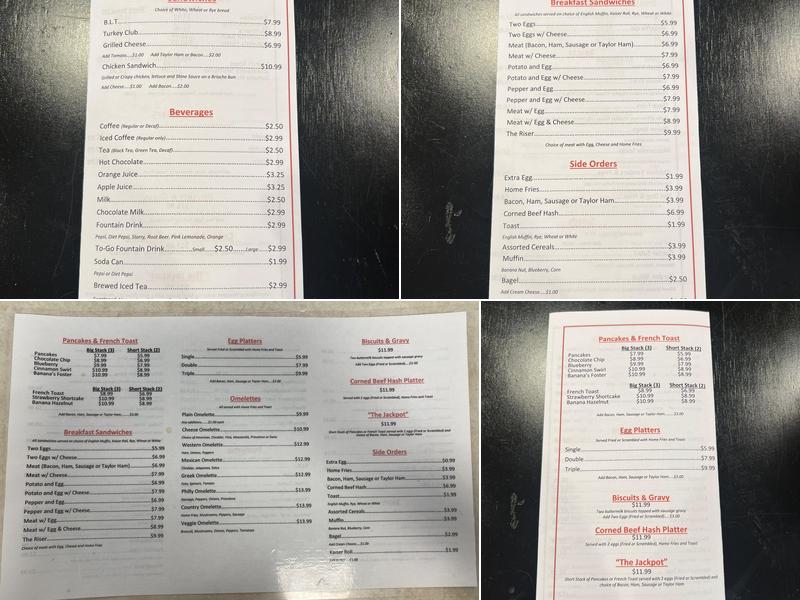 Rise N Shine Diner Menu