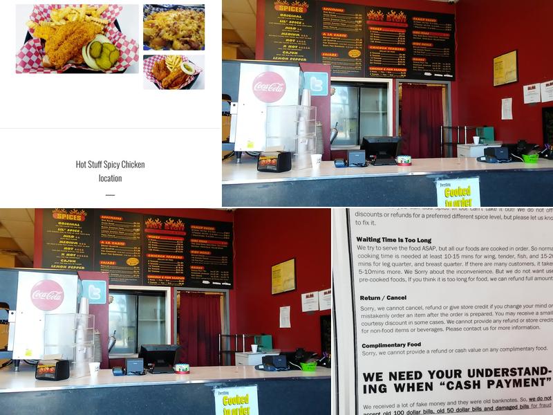 Hot Stuff Spicy Chicken and fish Menu