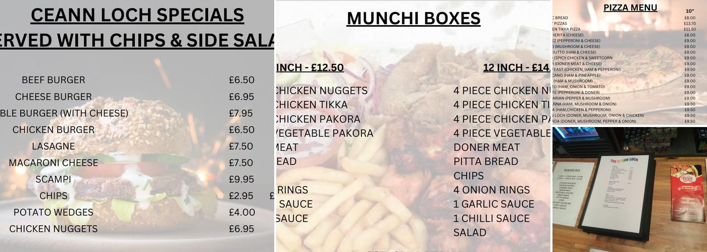 Ceann Loch Diner Menu