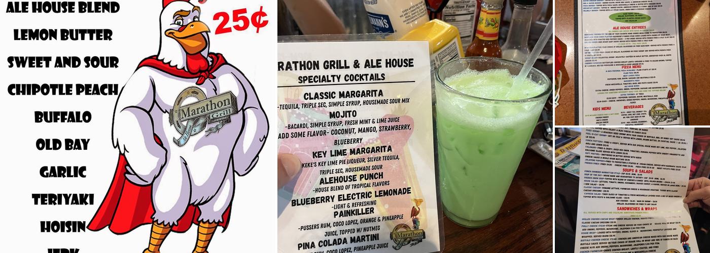 Marathon Grill and Ale House Menu
