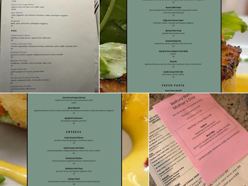 Belford Bistro Menu
