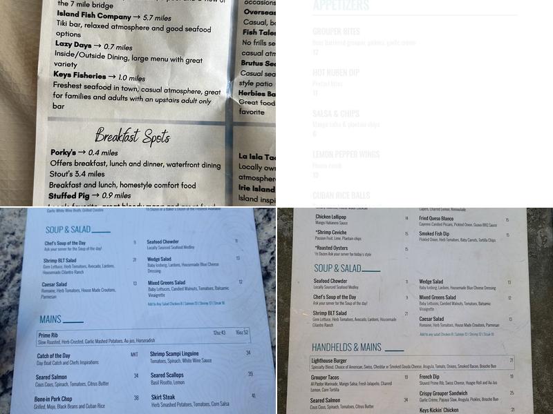 Lighthouse Grill Menu