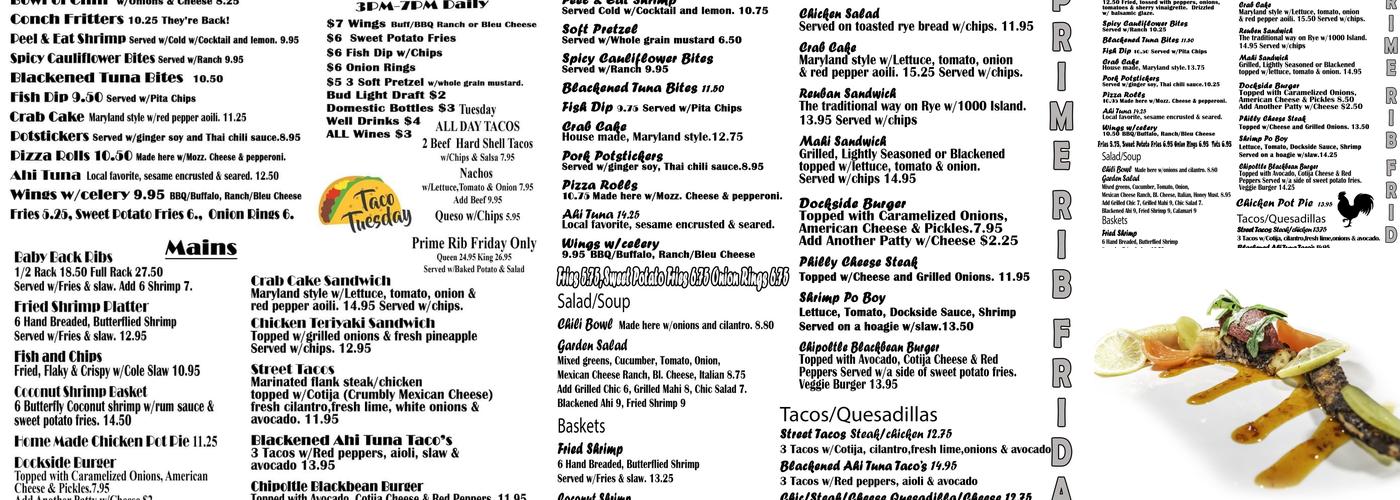 Boot Key Bar & Grill Menu