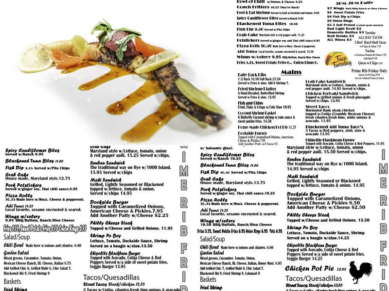 Boot Key Bar & Grill Menu